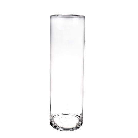 Bellatio flowers & plants Vase - cylinder - transparent - glass - 50 cm