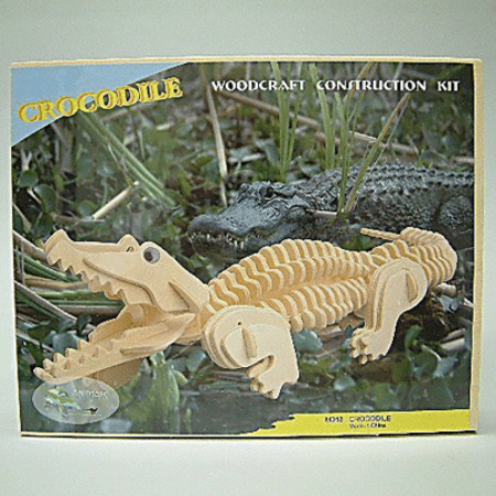 Bouwpakket hout krokodil