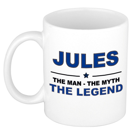 Jules The man, The myth the legend bedankt cadeau mok/beker 300 ml keramiek