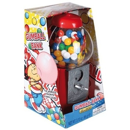 Rode kauwgomballen automaat 22 cm