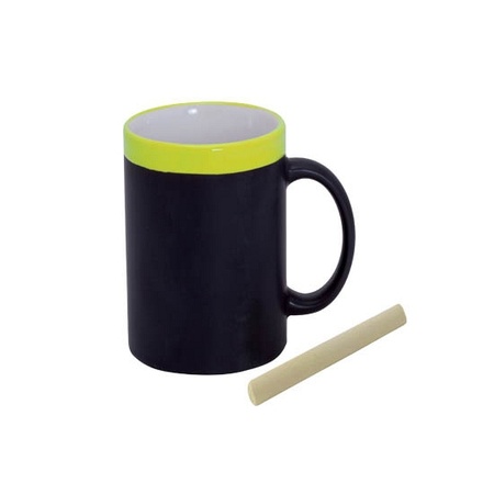 Chalk mugs yellow 350 ml