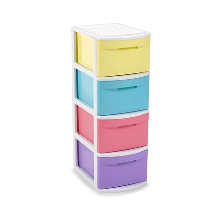 Organiser/dresser with 4 drawers multicoloured 39 x 28,5 x 78 cm