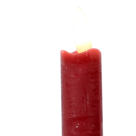 Candle set 2x pcs Led candles dark red 25,5 cm