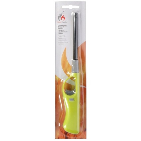 Lime green barbecue lighter 26 cm