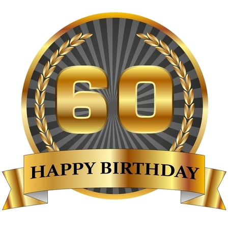 60 jaar Happy birtyday theemok 300 ml