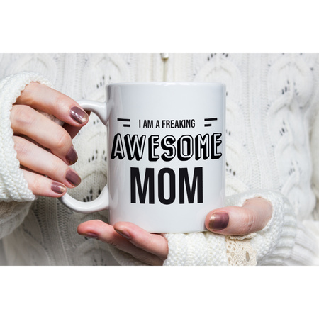 Mother gift mug I am a freaking awesome mom 300 ml