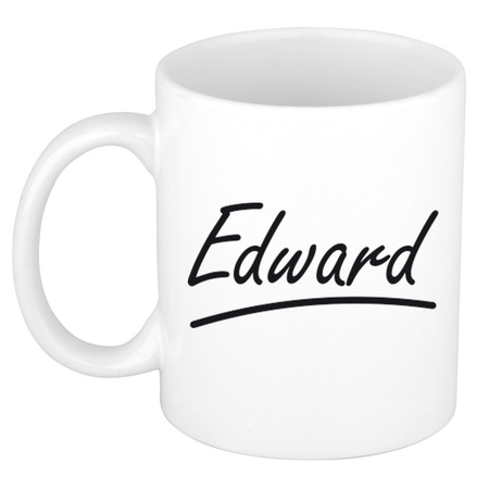 Name mug Edward with elegant letters 300 ml