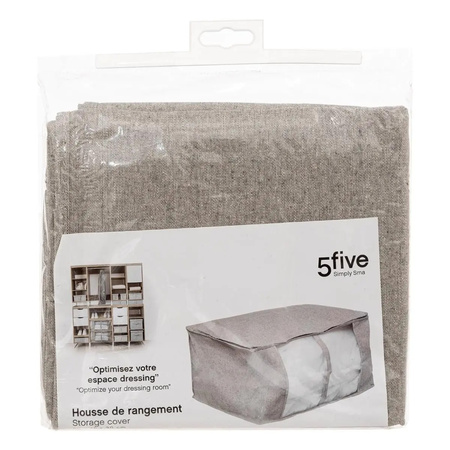 Storage case for duvets/pillows beige 60 x 45 x 30 cm