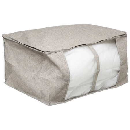 Storage case for duvets/pillows beige 60 x 45 x 30 cm