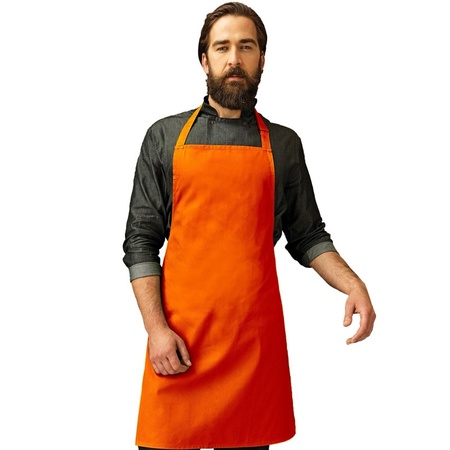 Orange barbecue apron