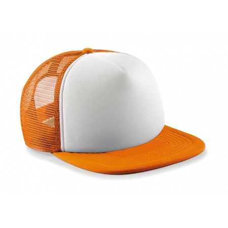 Orange and white vintage baseball cap for kids