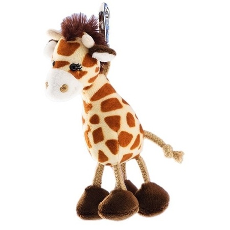 Plush mini soft toy giraffe keychain 13 cm