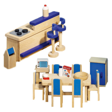 Speelgoed meubeltjes moderne keuken voor poppenhuis