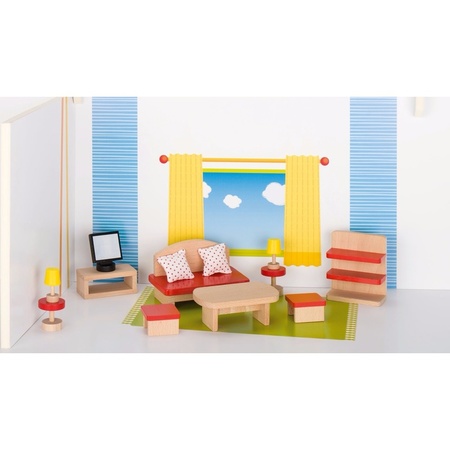 Speelgoed meubeltjes woonkamer voor poppenhuis