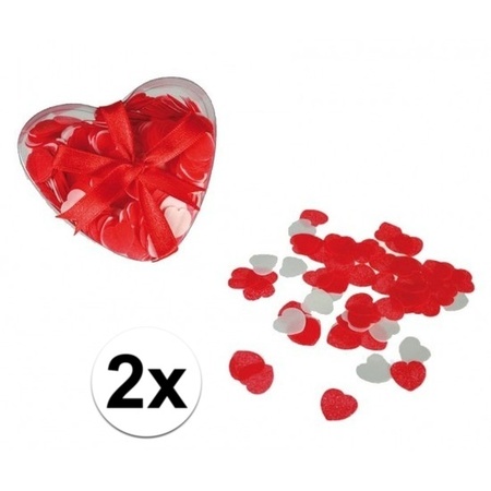 Red hearts bath confetti 40 grams