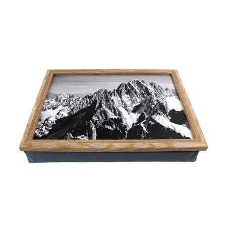 Schootkussen/laptray Mont Blanc gebergte print 43 x 33 cm 