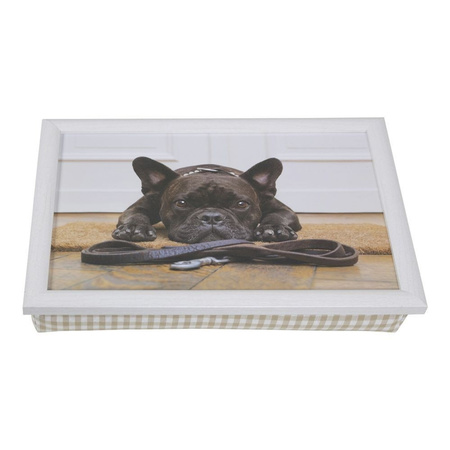 Schootkussen/laptray schattige Franse bulldog honden print 43 x 33 cm 