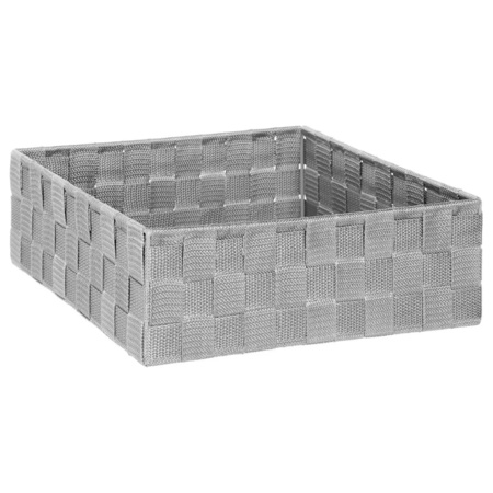 Set of 4x home/bathroom storage boxes square grey