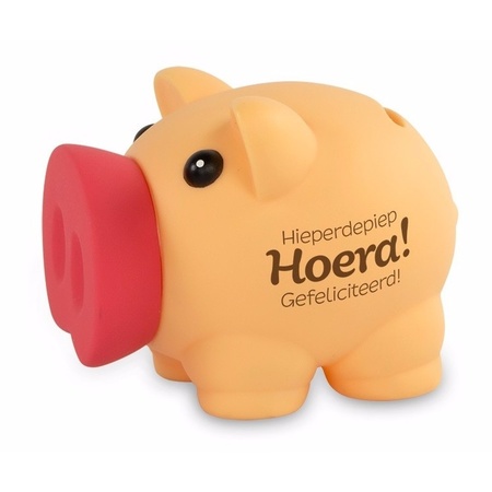 Money pig Hoera gefeliciteerd