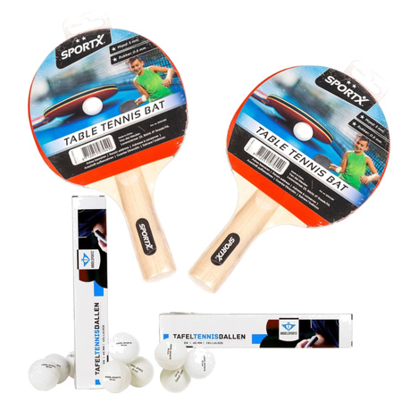Table tennis set bats and 12x balls