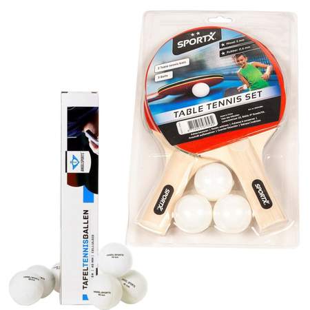 Table tennis set bats and 9x balls