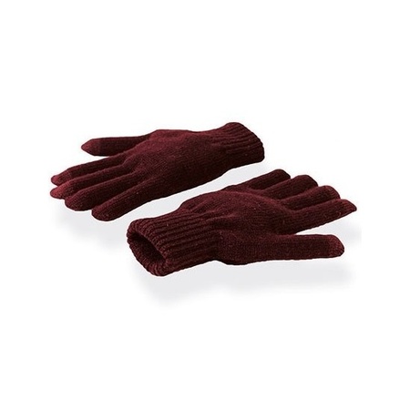 Touchscreen gloves burgundy for adults
