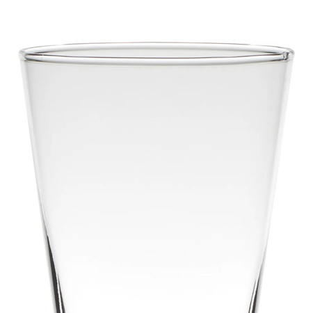 Vase - conical - transparent - glass - 14 x 20 cm