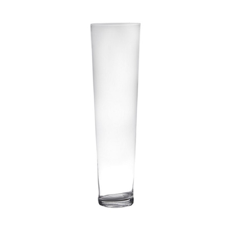 Transparante home-basics conische vaas/vazen van glas 70 x 19 cm