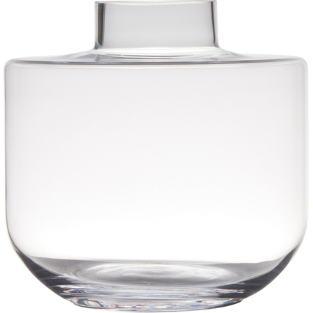 Vase - transparent - glass - 4 l - 25 x 26 cm