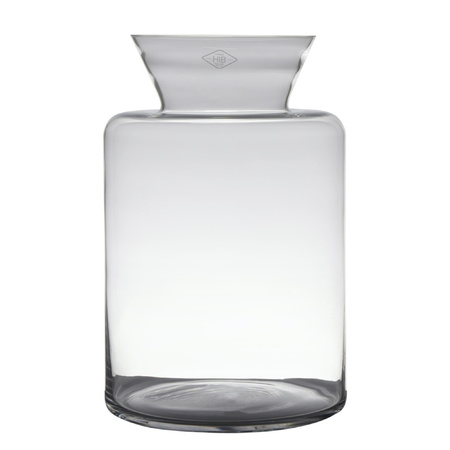 Transparante luxe grote vaas/vazen van glas 37 x 24 cm