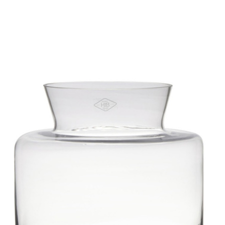Vase - transparent - stylish - glass - 25 x 29 cm