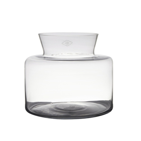 Vase - transparent - stylish - glass - 25 x 29 cm