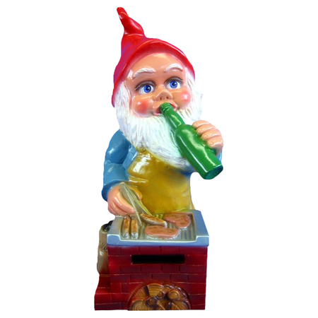 Garden gnome beer and BBQ 45 cm