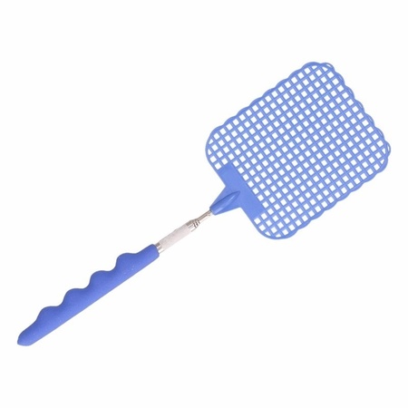 Extendable blue fly swatter 60 cm