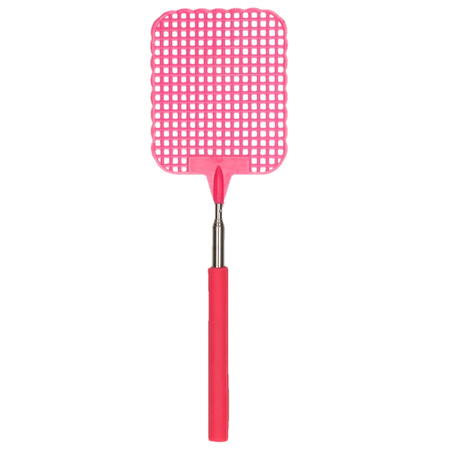 Extendable pink fly swatter 60 cm