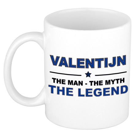 Valentijn The man, The myth the legend bedankt cadeau mok/beker 300 ml keramiek