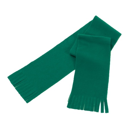 Groen gekleurde kinder fleece sjaal 91 x 12 cm voordelig