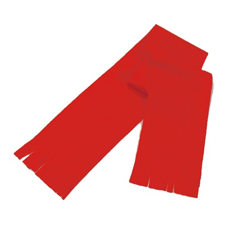 Kinder fleece sjaal rood gekleurd voordelig