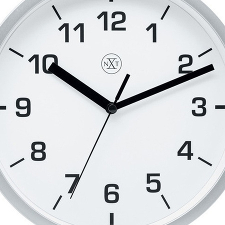 Wall clock plastic silver 20 cm