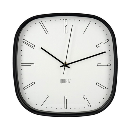 Wall clock white/black 29,5 cm plastic