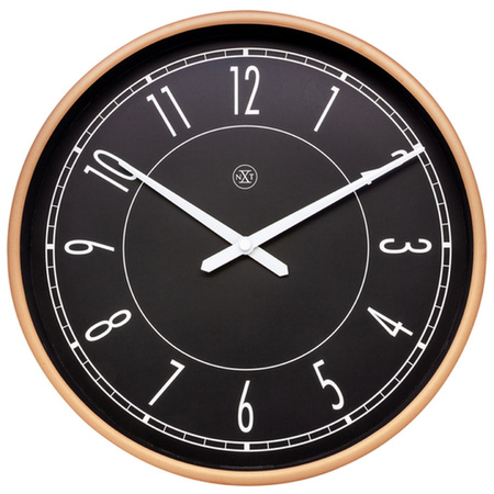 Wall clock black 30 cm