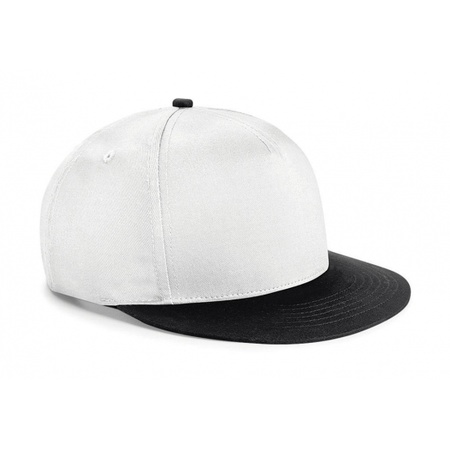 Wit met zwarte kinder baseball cap