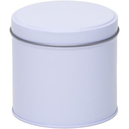 Gift white round storage tin 80 years 10 cm