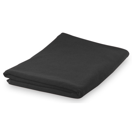 Yoga/fitness set zwarte handdoek extra absorberend en bidon/drinkfles
